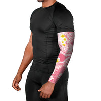 Pink Hawaii Shark Tattoo Arm Sleeves Puakenikeni Lei Plumeria Polynesian Pattern