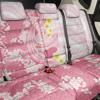 Pink Hawaii Shark Tattoo Back Car Seat Cover Puakenikeni Lei Plumeria Polynesian Pattern