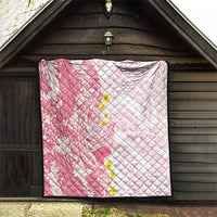 Pink Hawaii Shark Tattoo Quilt Puakenikeni Lei Plumeria Polynesian Pattern