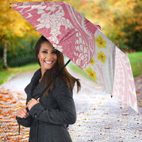 Pink Hawaii Shark Tattoo Umbrella Puakenikeni Lei Plumeria Polynesian Pattern