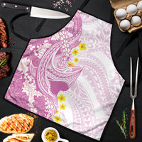 Purple Hawaii Shark Tattoo Apron Puakenikeni Lei Plumeria Polynesian Pattern
