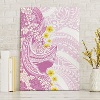 Purple Hawaii Shark Tattoo Canvas Wall Art Puakenikeni Lei Plumeria Polynesian Pattern