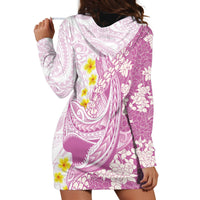 Purple Hawaii Shark Tattoo Hoodie Dress Puakenikeni Lei Plumeria Polynesian Pattern LT14 - Polynesian Pride