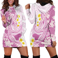Purple Hawaii Shark Tattoo Hoodie Dress Puakenikeni Lei Plumeria Polynesian Pattern LT14 - Polynesian Pride