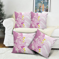 Purple Hawaii Shark Tattoo Pillow Cover Puakenikeni Lei Plumeria Polynesian Pattern