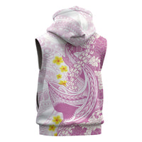 Purple Hawaii Shark Tattoo Sleeveless Hoodie Puakenikeni Lei Plumeria Polynesian Pattern LT14 - Polynesian Pride