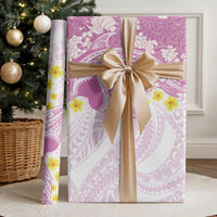 Purple Hawaii Shark Tattoo Wrapping Paper Puakenikeni Lei Plumeria Polynesian Pattern