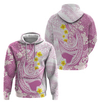 Purple Hawaii Shark Tattoo Zip Hoodie Puakenikeni Lei Plumeria Polynesian Pattern