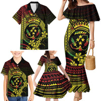 Reggae Kosrae Liberation Day Family Matching Mermaid Dress and Hawaiian Shirt September 8 Polynesian Tattoo LT14 - Polynesian Pride