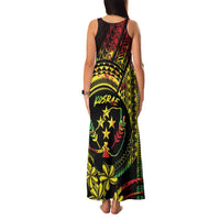Reggae Kosrae Liberation Day Family Matching Tank Maxi Dress and Hawaiian Shirt September 8 Polynesian Tattoo LT14 - Polynesian Pride