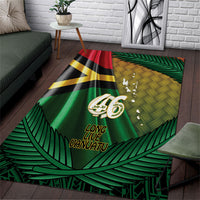 Long Live Vanuatu Independence Day Area Rug 45th Anniversary Woven Pattern - Polynesian Pride