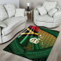 Long Live Vanuatu Independence Day Area Rug 45th Anniversary Woven Pattern - Polynesian Pride