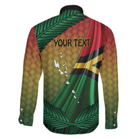 Personalised Long Live Vanuatu Independence Day Family Matching Long Sleeve Bodycon Dress and Hawaiian Shirt 45th Anniversary Woven Pattern LT14 - Polynesian Pride
