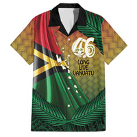 Personalised Long Live Vanuatu Independence Day Family Matching Off The Shoulder Long Sleeve Dress and Hawaiian Shirt 45th Anniversary Woven Pattern LT14 Dad's Shirt - Short Sleeve Reggae - Polynesian Pride