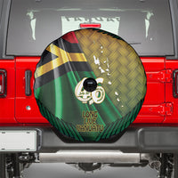 Long Live Vanuatu Independence Day Spare Tire Cover 45th Anniversary Woven Pattern - Polynesian Pride