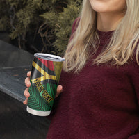 Personalised Long Live Vanuatu Independence Day Tumbler Cup 45th Anniversary Woven Pattern - Polynesian Pride