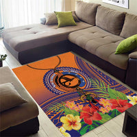 PNG New Ireland Province Area Rug Niu Ailan Necklace Polynesian Tattoo LT14 - Polynesian Pride