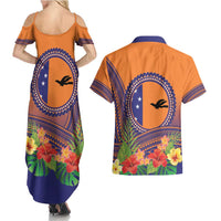 PNG New Ireland Province Couples Matching Summer Maxi Dress and Hawaiian Shirt Niu Ailan Necklace Polynesian Tattoo LT14 - Polynesian Pride