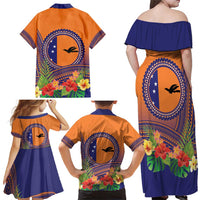 PNG New Ireland Province Family Matching Off Shoulder Maxi Dress and Hawaiian Shirt Niu Ailan Necklace Polynesian Tattoo LT14 - Polynesian Pride