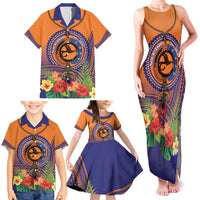 PNG New Ireland Province Family Matching Tank Maxi Dress and Hawaiian Shirt Niu Ailan Necklace Polynesian Tattoo LT14 - Polynesian Pride