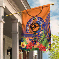 PNG New Ireland Province Garden Flag Niu Ailan Necklace Polynesian Tattoo LT14 House Flag Orange - Polynesian Pride