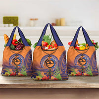 PNG New Ireland Province Grocery Bag Niu Ailan Necklace Polynesian Tattoo LT14 3-pack One Size Orange - Polynesian Pride
