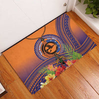 PNG New Ireland Province Rubber Doormat Niu Ailan Necklace Polynesian Tattoo LT14 - Polynesian Pride