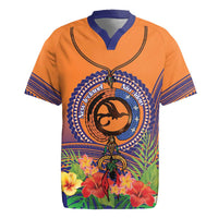 PNG New Ireland Province Rugby Jersey Niu Ailan Necklace Polynesian Tattoo LT14 Orange - Polynesian Pride