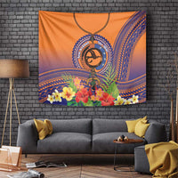 PNG New Ireland Province Tapestry Niu Ailan Necklace Polynesian Tattoo LT14 Orange - Polynesian Pride