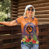 PNG New Ireland Province Women Polo Shirt Niu Ailan Necklace Polynesian Tattoo LT14 - Polynesian Pride