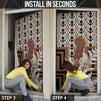 Wahaika New Zealand Door Cover Maori Weapon Kowhaiwhai Fern Poutama Motifs