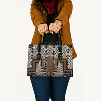 Wahaika New Zealand Leather Bag Maori Weapon Kowhaiwhai Fern Poutama Motifs