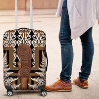 Wahaika New Zealand Luggage Cover Maori Weapon Kowhaiwhai Fern Poutama Motifs