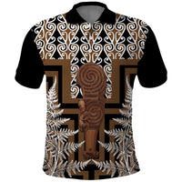 Wahaika New Zealand Polo Shirt Maori Weapon Kowhaiwhai Fern Poutama Motifs