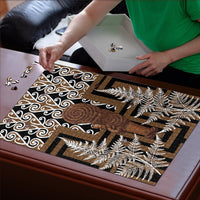 Wahaika New Zealand Puzzle Maori Weapon Kowhaiwhai Fern Poutama Motifs