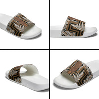Wahaika New Zealand Slide Sandals Maori Weapon Kowhaiwhai Fern Poutama Motifs