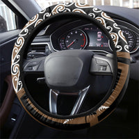 Wahaika New Zealand Steering Wheel Cover Maori Weapon Kowhaiwhai Fern Poutama Motifs