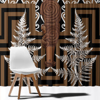 Wahaika New Zealand Window Curtain Maori Weapon Kowhaiwhai Fern Poutama Motifs