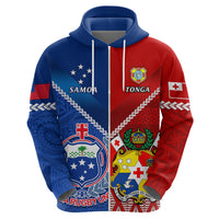 Samoa And Tonga Rugby Hoodie 2023 World Cup Manu Samoa With Ikale Tahi LT14 - Polynesian Pride