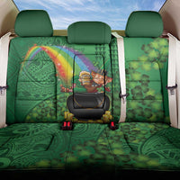 Hawaii Saint Patrick's Day Back Car Seat Cover Funny Leprechaun With Pot Of Gold - Polynesian Tattoo LT14 One Size Green - Polynesian Pride