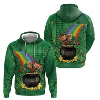 Hawaii Saint Patrick's Day Hoodie Funny Leprechaun With Pot Of Gold - Polynesian Tattoo LT14 - Polynesian Pride