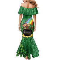 Hawaii Saint Patrick's Day Mermaid Dress Funny Leprechaun With Pot Of Gold - Polynesian Tattoo LT14 - Polynesian Pride