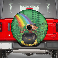 Hawaii Saint Patrick's Day Spare Tire Cover Funny Leprechaun With Pot Of Gold - Polynesian Tattoo LT14 - Polynesian Pride