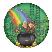 Hawaii Saint Patrick's Day Spare Tire Cover Funny Leprechaun With Pot Of Gold - Polynesian Tattoo LT14 - Polynesian Pride