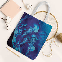 Purple Paradise Polynesia Jellyfish Tote Bag Plumeria Polynesian Tattoo Glowing Vibes