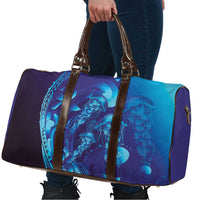 Purple Paradise Polynesia Jellyfish Travel Bag Plumeria Polynesian Tattoo Glowing Vibes