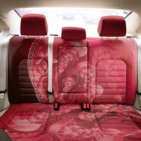 Red Gradient Polynesia Jellyfish Back Car Seat Cover Plumeria Polynesian Tattoo Glowing Vibes