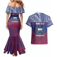 Personalised Samoa Independence Day Couples Matching Mermaid Dress and Hawaiian Shirt 64th Anniversary Toa O Samoa