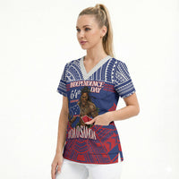 Personalised Samoa Independence Day Scrub Top 64th Anniversary Toa O Samoa