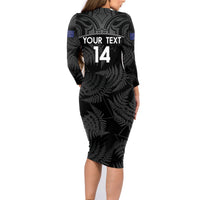 Custom New Zealand Silver Fern Football Family Matching Long Sleeve Bodycon Dress and Hawaiian Shirt Summer 2024 Olympic Go Aotearoa LT14 - Polynesian Pride